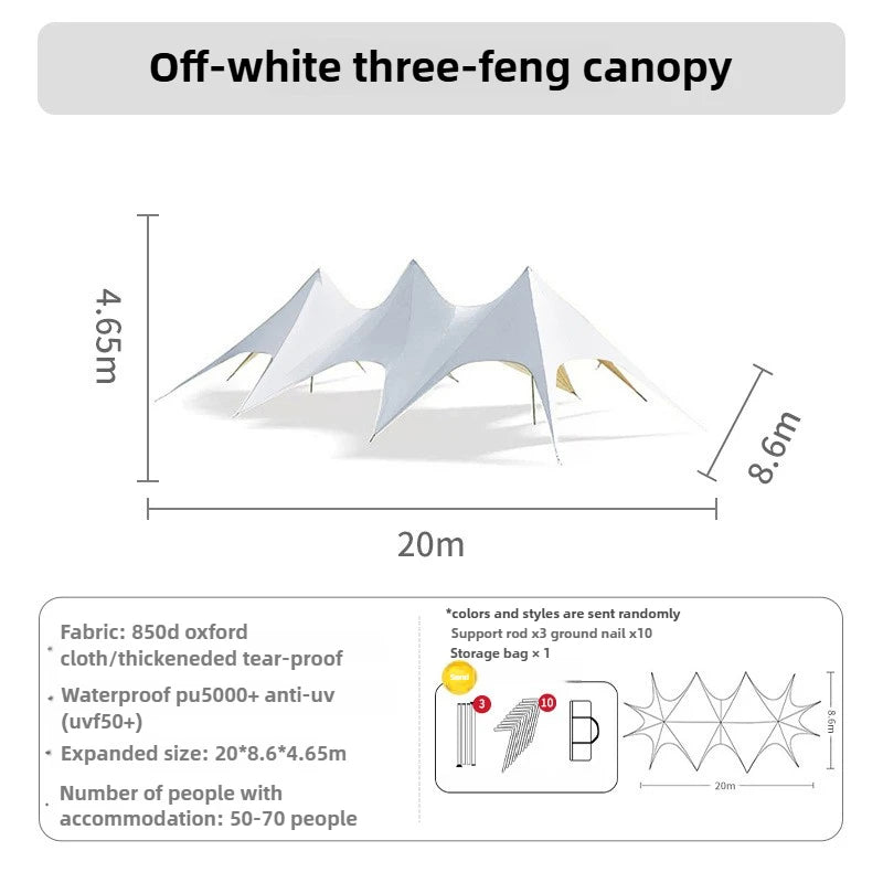 Hump Tent Octopus Shape,Waterproof Sunscreen,Cloud Top Canopy Large Space Multiple Sizes Thick Oxford,for Camping Wedding Party