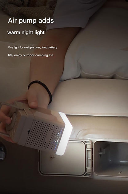 Gray 2 Persons Inflatable Mattress Camping Folding Home Outdoor Indoor Inflatable Mattress 48cm High Bed Lazy Laying Air Cushion