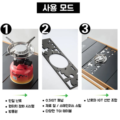 Pandatour IGT Outdoor Camping Stove High Firepower Folding One-Touch One lick Ignite IGT Stove Recreation Picnic  Furnace