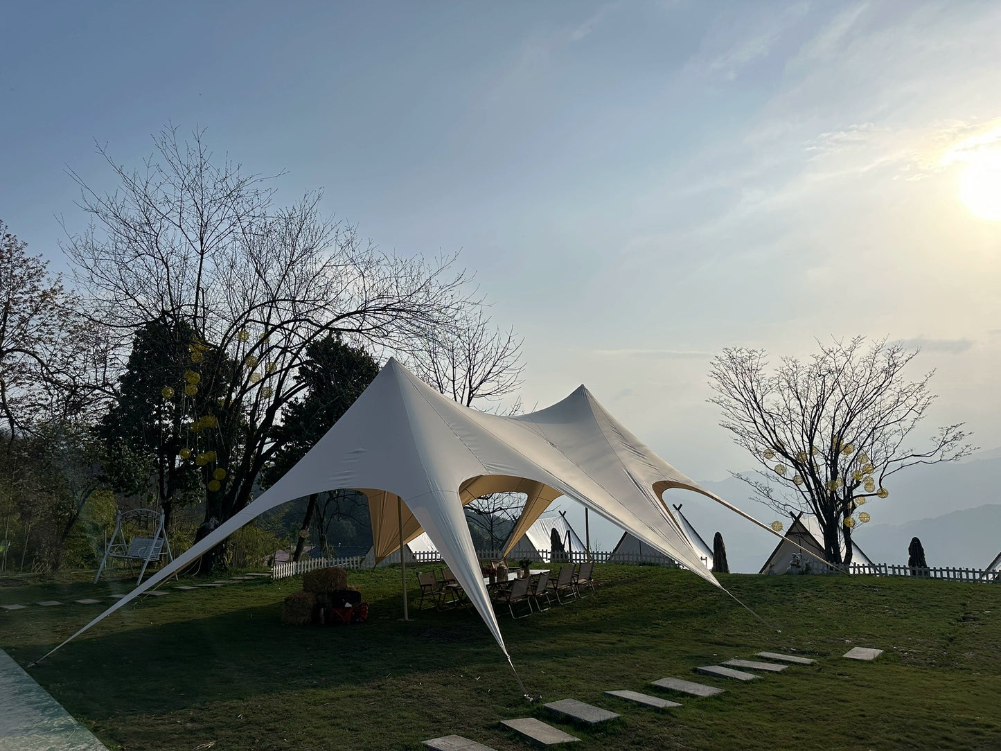 Hump Tent Octopus Shape,Waterproof Sunscreen,Cloud Top Canopy Large Space Multiple Sizes Thick Oxford,for Camping Wedding Party