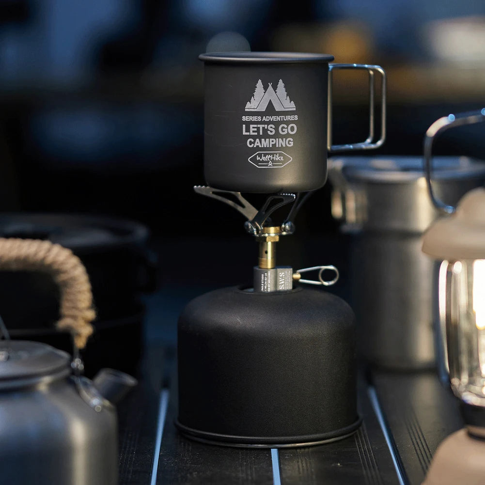 Folding Camping Stove Mini Camping Stove 2000W Outdoor Gas Burner Lightweight Portable Survival Furnace for Camping Hiking