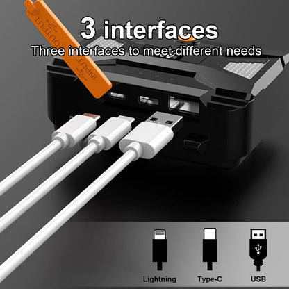 2025 New High Power 800W LED Headlight 500000000LM Super Bright Zoom Waterproof Headlamp Outdoor Camping Work Hunting Lantern