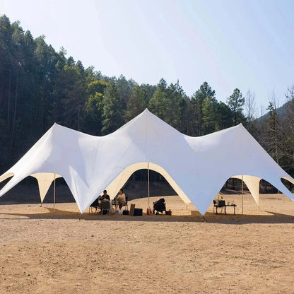 Single Double Pole Star Canopy Tents Octopus Canopy Thicken 900D Oxford Cloth Shape Stretch Canopy Outdoor Peaks Starshade Tents
