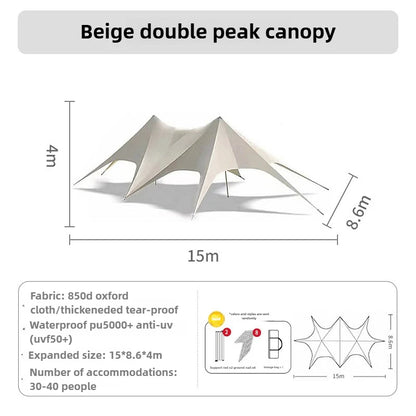 Hump Tent Octopus Shape,Waterproof Sunscreen,Cloud Top Canopy Large Space Multiple Sizes Thick Oxford,for Camping Wedding Party
