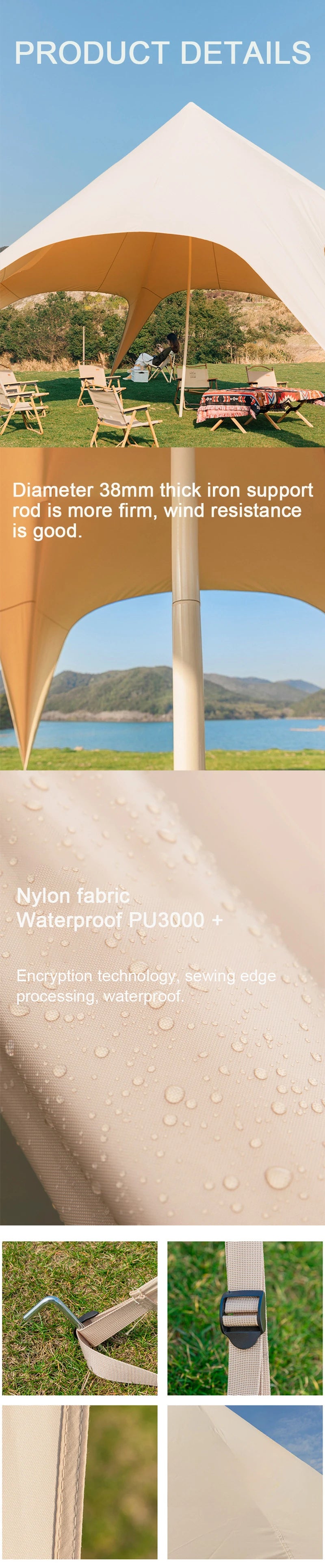 Hump Tent Octopus Shape,Waterproof Sunscreen,Cloud Top Canopy Large Space Multiple Sizes Thick Oxford,for Camping Wedding Party