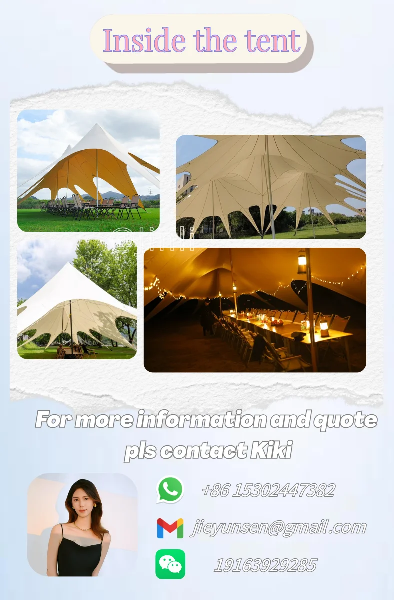Single Double Pole Star Canopy Tents Octopus Canopy Thicken 900D Oxford Cloth Shape Stretch Canopy Outdoor Peaks Starshade Tents