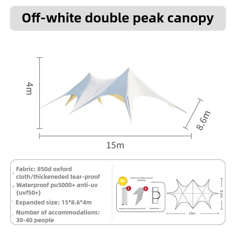 Hump Tent Octopus Shape,Waterproof Sunscreen,Cloud Top Canopy Large Space Multiple Sizes Thick Oxford,for Camping Wedding Party