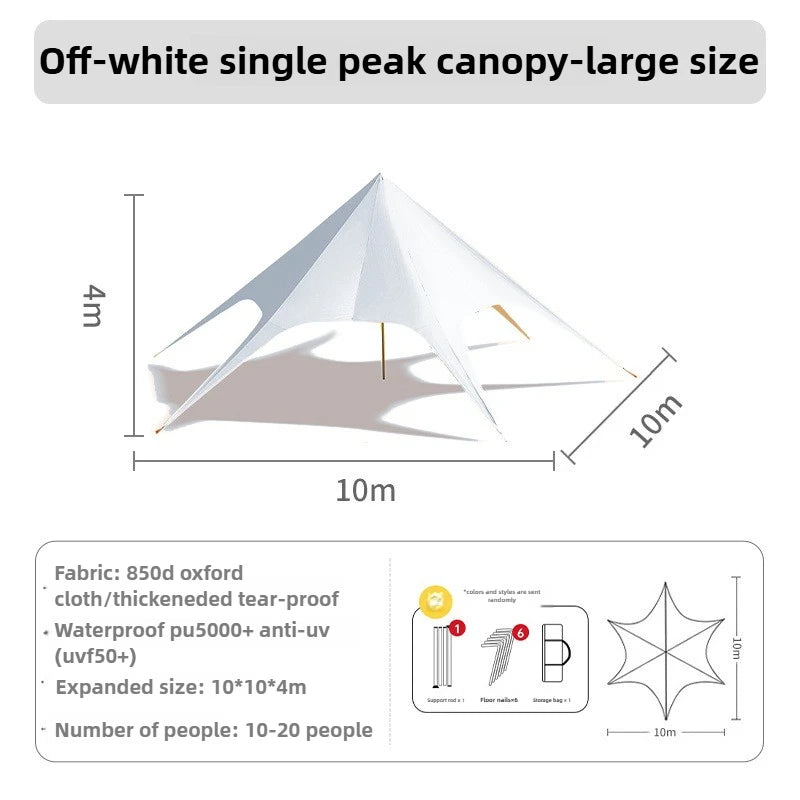Hump Tent Octopus Shape,Waterproof Sunscreen,Cloud Top Canopy Large Space Multiple Sizes Thick Oxford,for Camping Wedding Party