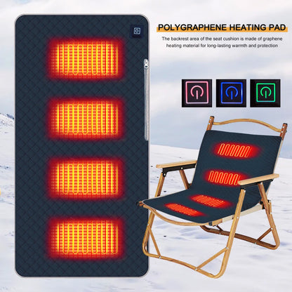 5V USB Sleeping Electric Heating Pad 4 Heated Area Heated 3-Level Temperature Adjustable for Winter Outdoor Camping Electric Mat