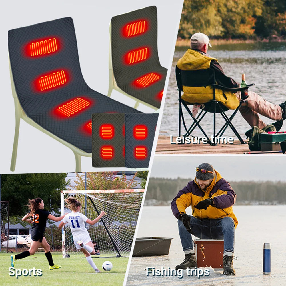 5V USB Sleeping Electric Heating Pad 4 Heated Area Heated 3-Level Temperature Adjustable for Winter Outdoor Camping Electric Mat