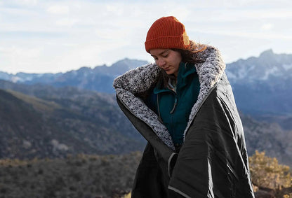 Fleece Camping Blanket Portable Windproof Thick Outdoor Picnic Mat Waterproof Travel Rug for Hiking Beach Festival