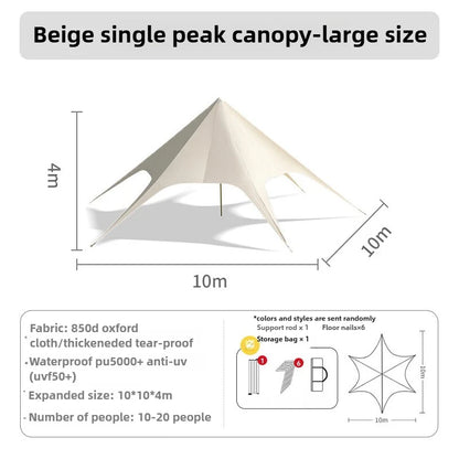 Hump Tent Octopus Shape,Waterproof Sunscreen,Cloud Top Canopy Large Space Multiple Sizes Thick Oxford,for Camping Wedding Party