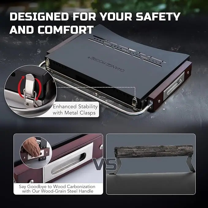 CHANGE MOORE BBQ Charcoal Grill 304 Stainlee Steel Outdoor Camping Stove Portable Lightweight Picnic Stoves Camping Garden