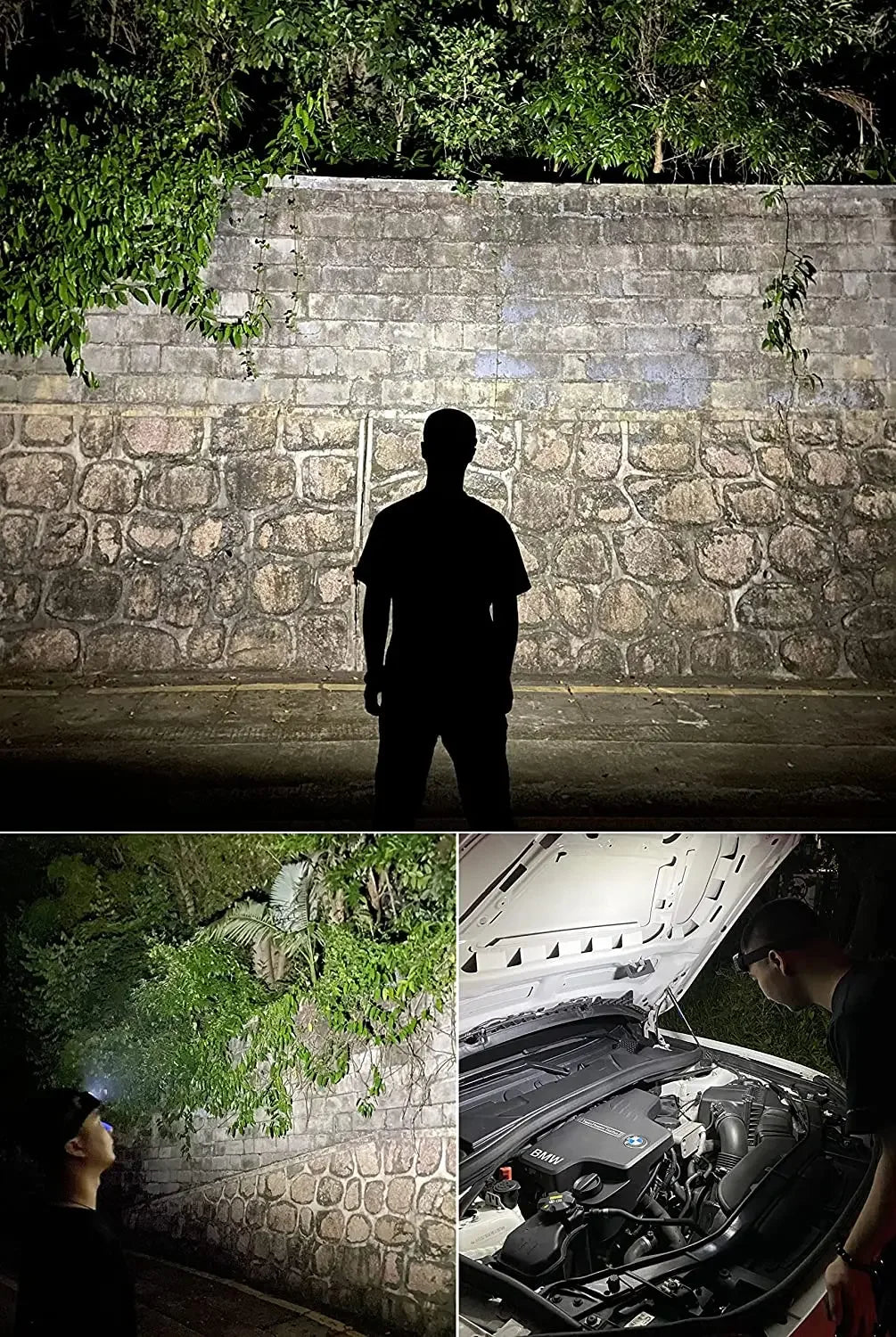 Powerful COB Headlamp Type-c/USB Rechargeable Head Flashlight Built-in Battery Outdoor Fishing Camping Lantern Waterproof Torch