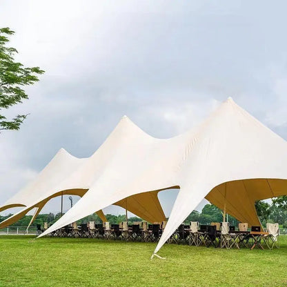 Single Double Pole Star Canopy Tents Octopus Canopy Thicken 900D Oxford Cloth Shape Stretch Canopy Outdoor Peaks Starshade Tents